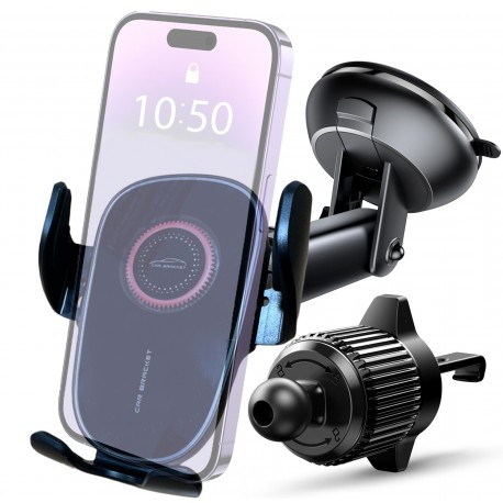 Mobile supporto auto con ventosa o un ancoraggio per la griglia di ventilazione