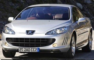 Tappetini Peugeot 407 Coupé (2004 - 2011) il logo Hybrid